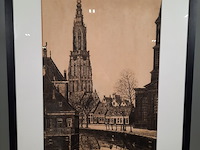 Ets schilderij, james patrick power, amersfoort - afbeelding 4 van  5