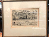 Ets van het kerkje van persingen. gesigneerd - afbeelding 1 van  5