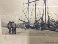 Ets : zeilschip genummerd en getekend - afbeelding 2 van  4