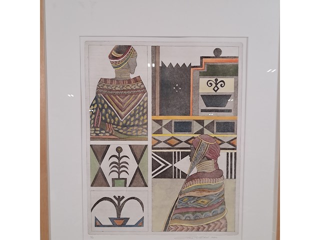 Ets/gouache, grace vendel, nobele fantasie 1 - afbeelding 3 van  9