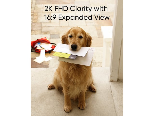 Eufy c30 2k draadloze video deurbel 2k fhd accu zwart - afbeelding 3 van  4