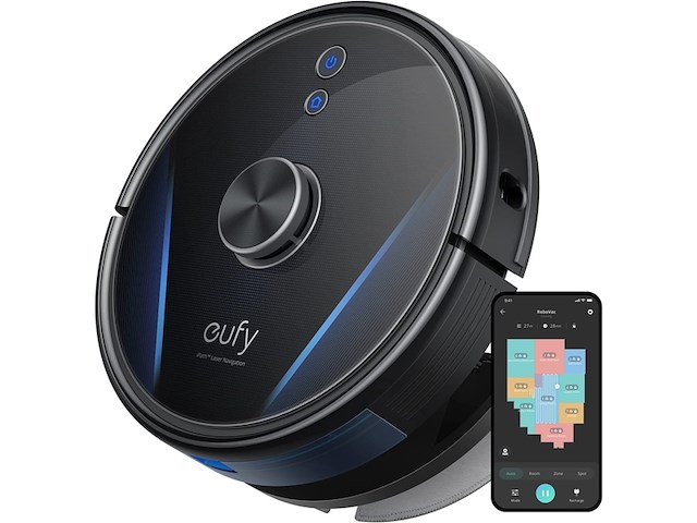 Eufy robovac lr30 hybrid robotstofzuiger en dweil 3000pazuigkracht ipath zwart - afbeelding 1 van  5