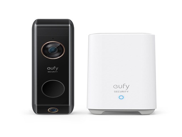 Eufy video deurbell dual 2 pro met homebase 2 zwart - afbeelding 2 van  6