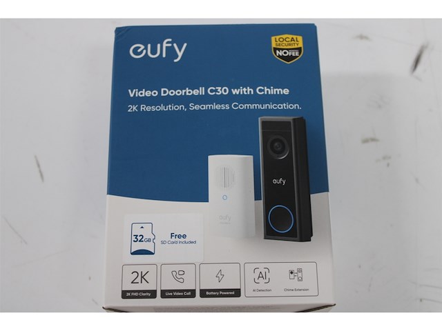 Eufy video doorbell c30 + chime - afbeelding 2 van  4