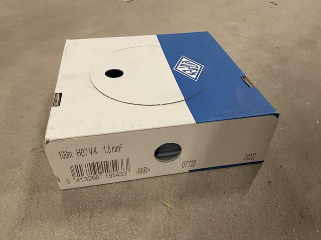 Eupen h07 v-k 1.5mm2 doos á 100m installatiedraad - afbeelding 1 van  1