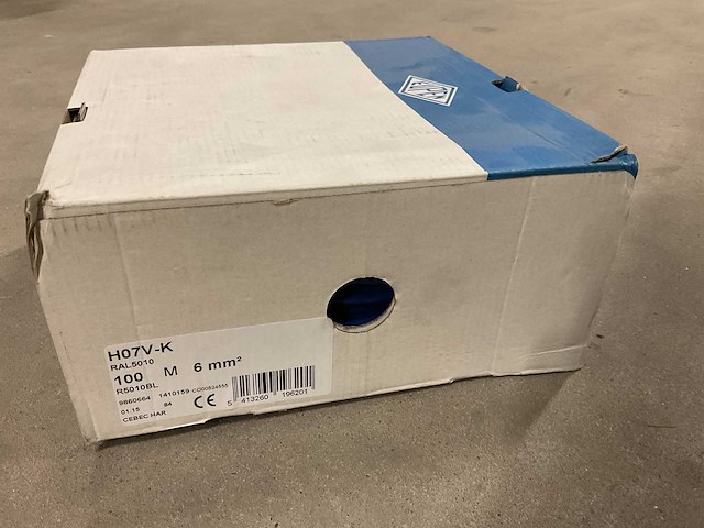 Eupen h07 v-k 6mm2 doos á 100m installatiedraad (2x) - afbeelding 1 van  1
