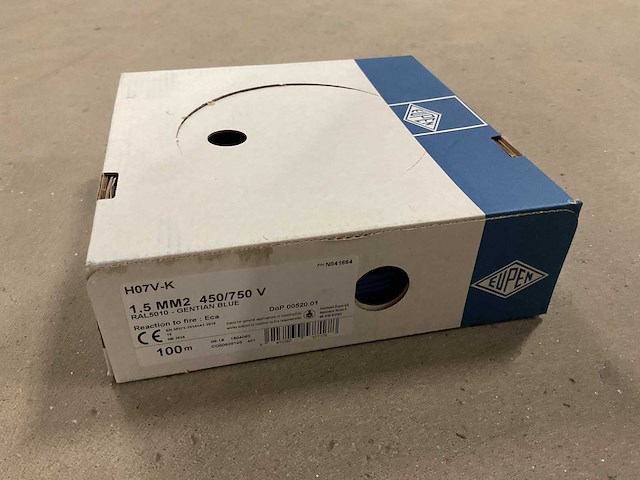 Eupen h07v-k 1x1.5mm2 doos á 100m installatiedraad (2x) - afbeelding 1 van  1
