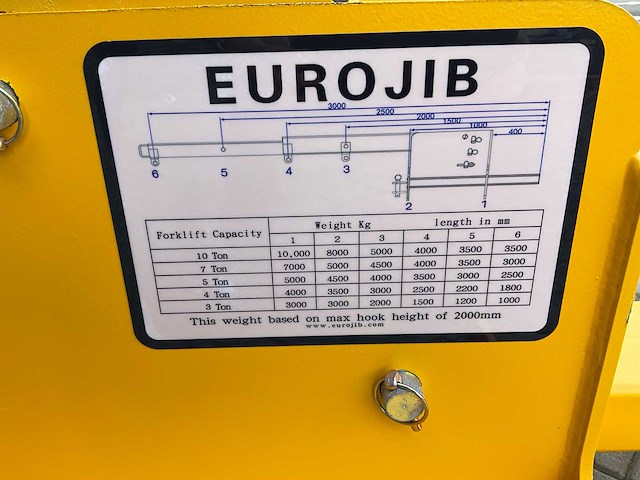 Euro-jib heftruck hijsjib - afbeelding 5 van  8