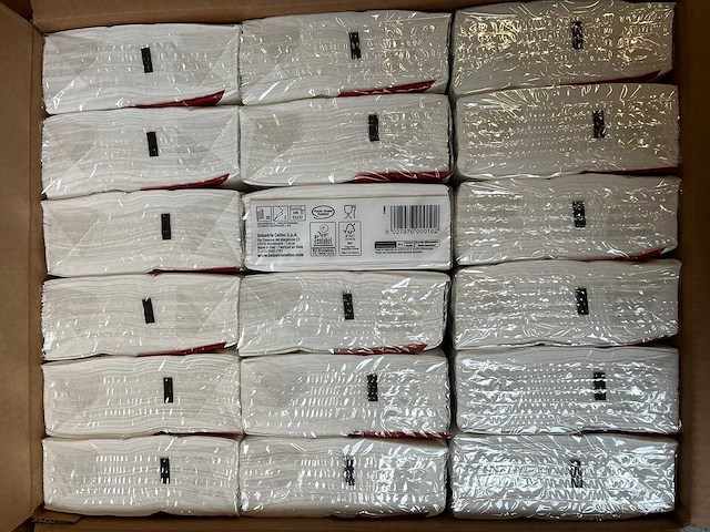 Euro products infibra servet 100% cellulose wit 2-laags 33x33 cm (25200x) - afbeelding 3 van  6