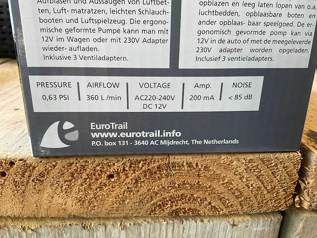 Euro trail etic2023 elektrische luchtpomp (5x) - afbeelding 3 van  3