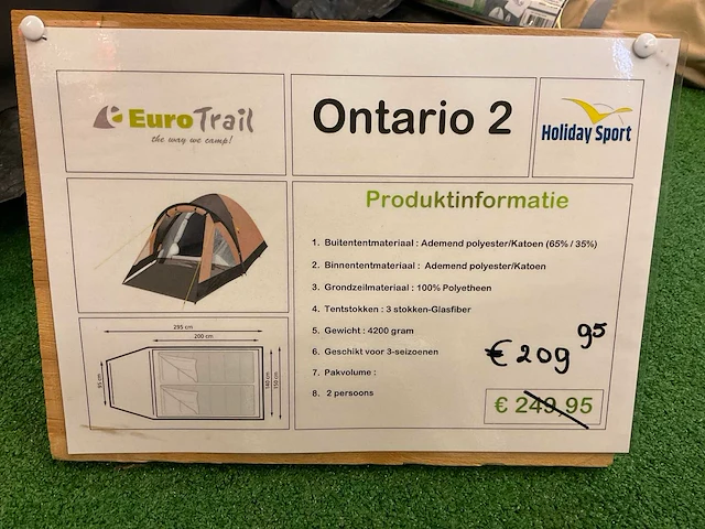 Euro trail ontario 2 kampeertent - afbeelding 5 van  5