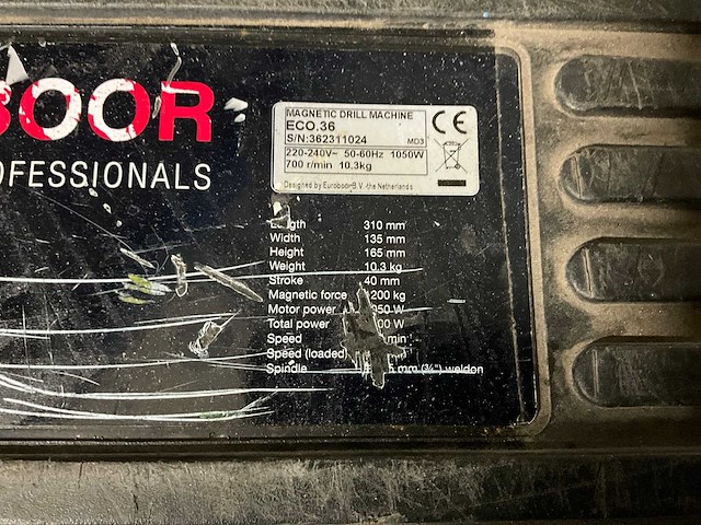 Euroboor eco.36 magnetische boormachine - afbeelding 6 van  6