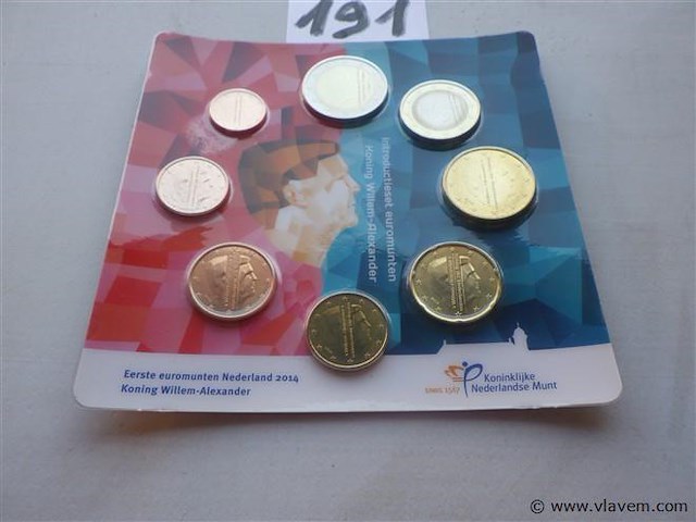 Eurocoinset 1cent tem 2 euro - nederland 2014 - afbeelding 2 van  4
