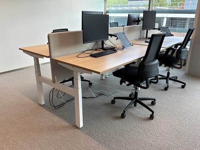 Eurodesk duo elektrisch in hoogte verstelbaar bureau (9x) - afbeelding 3 van  10