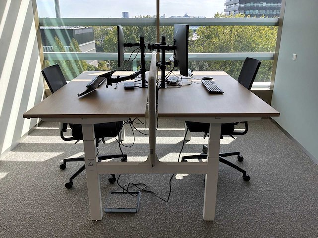Eurodesk duo elektrisch in hoogte verstelbaar bureau - afbeelding 4 van  10