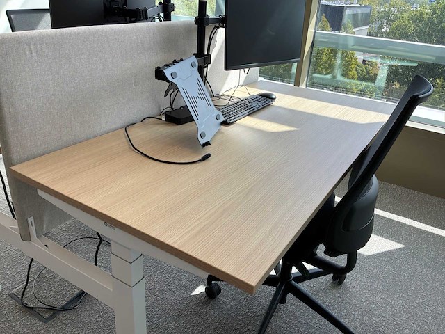 Eurodesk duo elektrisch in hoogte verstelbaar bureau - afbeelding 5 van  10