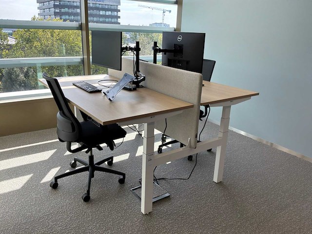 Eurodesk duo elektrisch in hoogte verstelbaar bureau - afbeelding 3 van  10