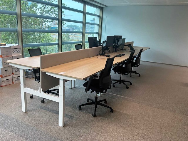 Eurodesk duo elektrische in hoogte verstelbare bureaus (4x) - afbeelding 3 van  11