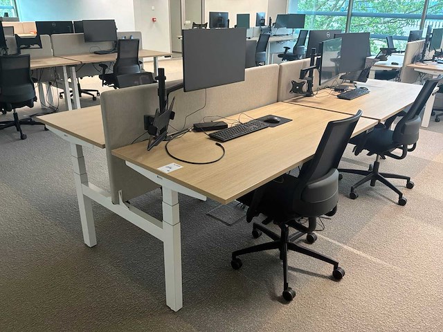Eurodesk duo elektrische in hoogte verstelbare bureaus (4x) - afbeelding 1 van  3