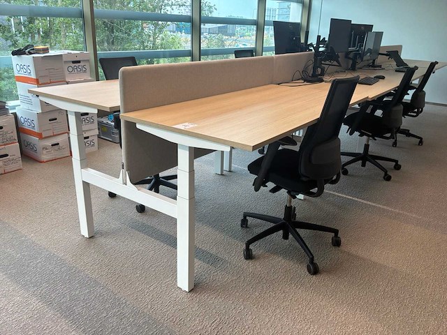 Eurodesk duo elektrische in hoogte verstelbare bureaus (4x) - afbeelding 1 van  7