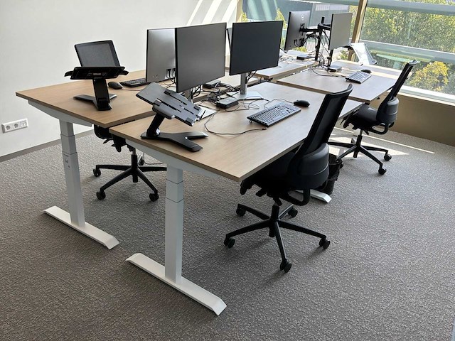 Eurodesk elektrisch in hoogte verstelbaar bureau (4x) - afbeelding 5 van  12