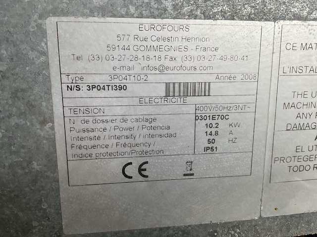 Eurofours 3p04ti390 elektrische oven - afbeelding 7 van  7