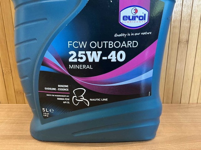 Eurol nautic line fcw outboard 25w-40 4-takt motorolie - 5l (2x) - afbeelding 3 van  6