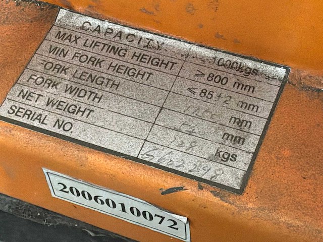 Eurolifter hooghef palletwagen - afbeelding 5 van  5
