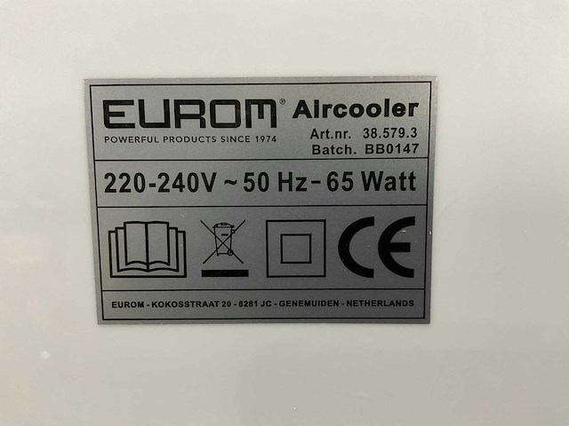Eurom - air cooler - luchtkoeler - afbeelding 8 van  9