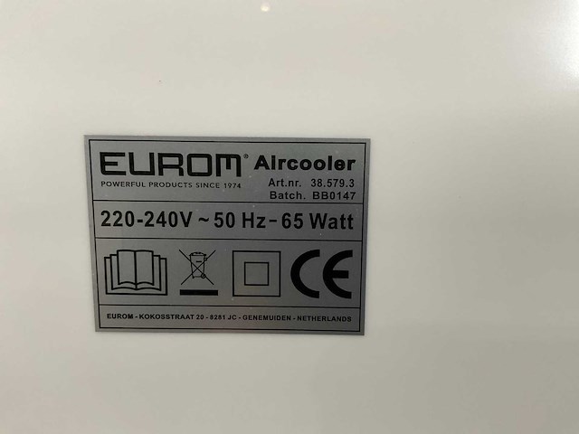 Eurom - air cooler 65 watt - lucht koeler (2x) - afbeelding 8 van  9