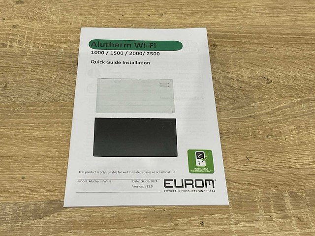 Eurom - alutherm 2500 wifi black - elektrische verwarming - afbeelding 5 van  7