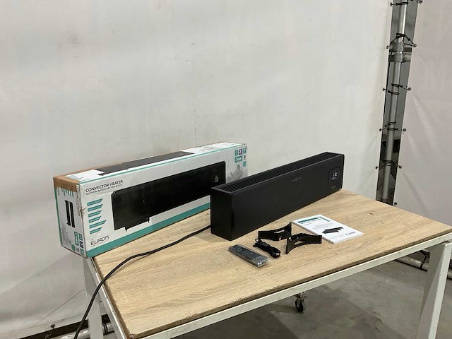 Eurom - alutherm baseboard 1000 black - convector verwarming - afbeelding 2 van  6