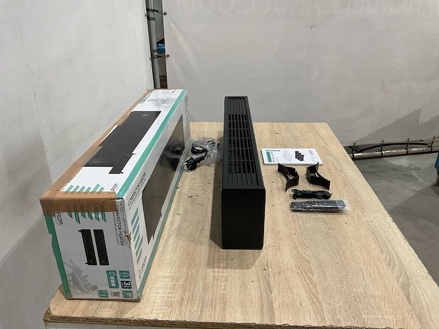 Eurom - alutherm baseboard 1000 black - convector verwarming - afbeelding 4 van  6