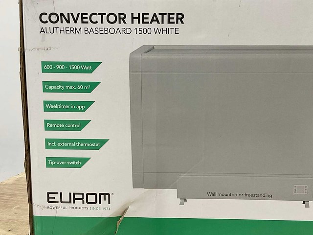 Eurom - alutherm baseboard 1500 white - elektrische verwarming - afbeelding 5 van  7