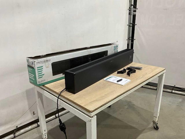 Eurom - alutherm baseboard 2000 black - convector verwarming - afbeelding 2 van  7