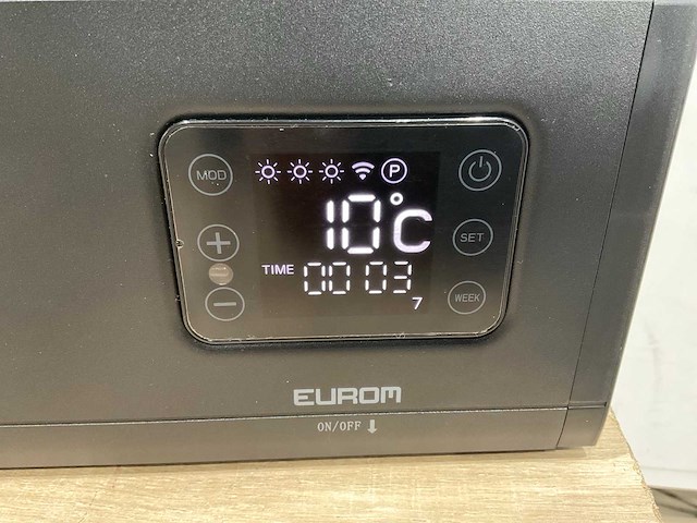 Eurom - alutherm baseboard 2000 black - convector verwarming - afbeelding 5 van  7