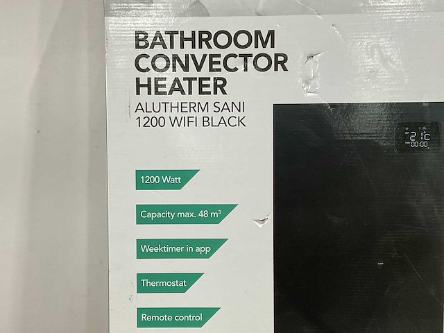 Eurom - alutherm sani 1200 wifi black - badkamer verwarming - afbeelding 6 van  6