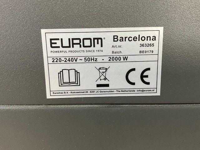Eurom - barcelona - elektrische verwarming - afbeelding 3 van  11