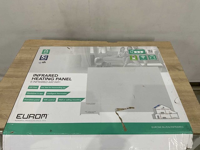 Eurom - e-infrared 600 wifi - infrarood paneel - afbeelding 6 van  7