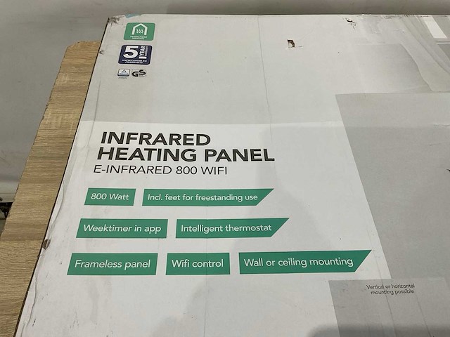 Eurom - e-infrared 800 wifi - infrarood paneel - afbeelding 7 van  7
