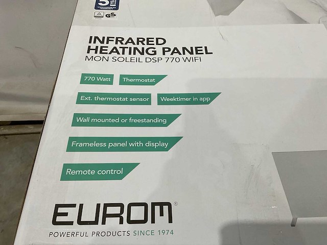 Eurom - mon soleil dsp 770 wifi - infrarood paneel - afbeelding 6 van  7