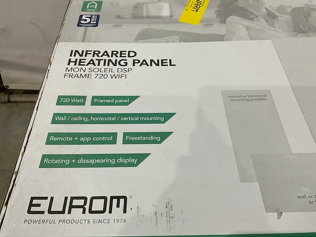 Eurom - mon soleil dsp frame 720 wifi - infrarood paneel - afbeelding 4 van  6