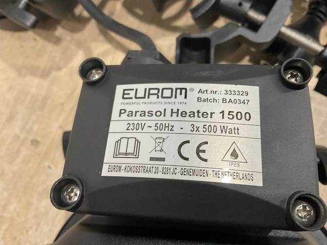 Eurom - parasol heater 1500 - terrasverwarming (2x) - afbeelding 7 van  9