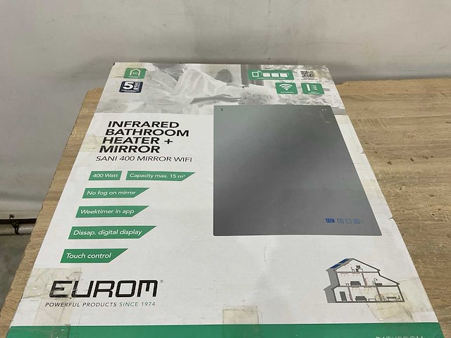 Eurom - sani 400 mirror wifi - badkamer verwarming met spiegel - afbeelding 7 van  8