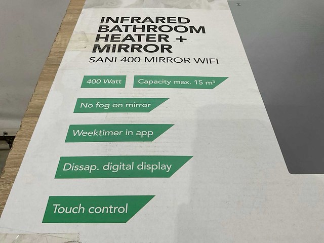 Eurom - sani 400 mirror wifi - badkamer verwarming met spiegel - afbeelding 8 van  8