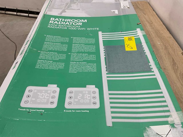 Eurom - sani bathroom radiator 1000 wifi white - badkamer radiator - afbeelding 6 van  7