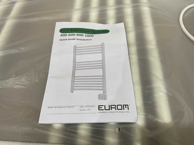 Eurom - sani bathroom radiator 1000 wifi white - badkamer radiator - afbeelding 4 van  4