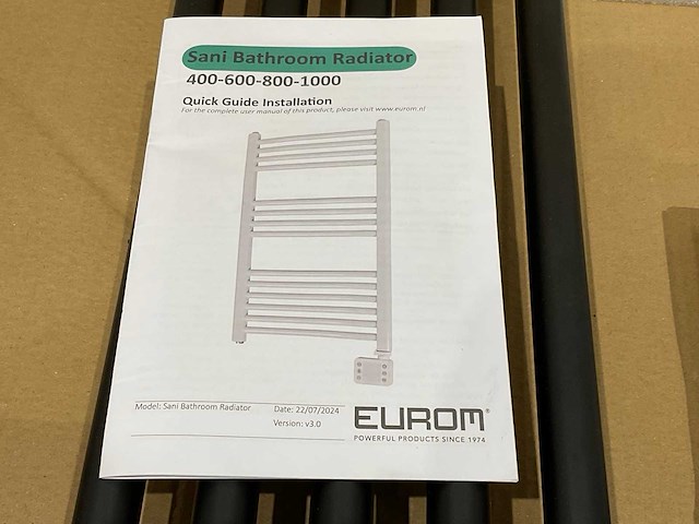 Eurom - sani bathroom radiator 800 wifi black - badkamer radiator - afbeelding 5 van  6