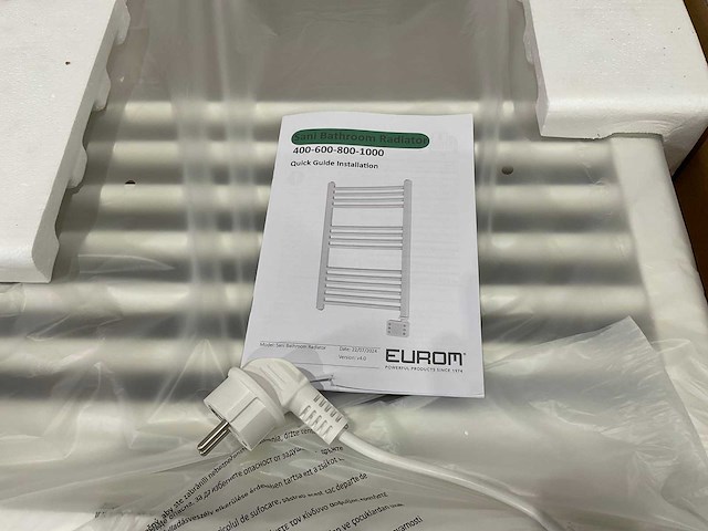 Eurom - sani bathroom radiator 800 wifi white - badkamer radiator - afbeelding 4 van  6