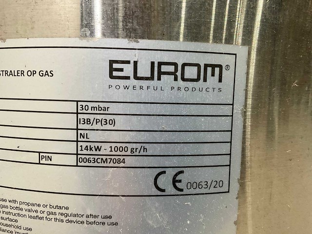 Eurom - thg 14000 rvs - terrasverwarming - afbeelding 3 van  6